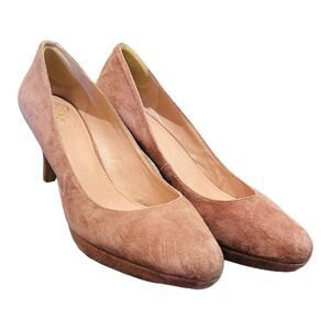 Vince Camuto Desti Cappuccino suede platform heels pumps size 9 w/ box women’s